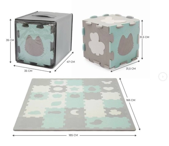 Tapis D'Eveil Luno Shapes Menthe