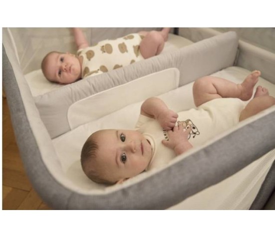 Berceau Cododo Next2Me Twins Gris