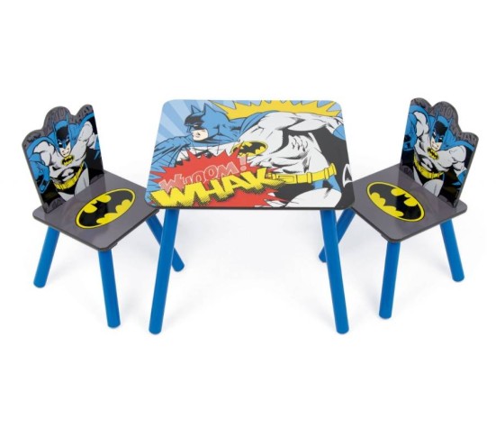 Ensemble De Table Batman En Bois +2 Chaises