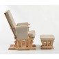 Fauteuil d'allaitement et repose pieds Bois/Beige Fauteuil d'allaitement et repose pieds Bois/Beige