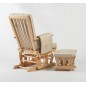 Fauteuil d'allaitement et repose pieds Bois/Beige Fauteuil d'allaitement et repose pieds Bois/Beige