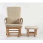 Fauteuil d'allaitement et repose pieds Bois/Beige Fauteuil d'allaitement et repose pieds Bois/Beige