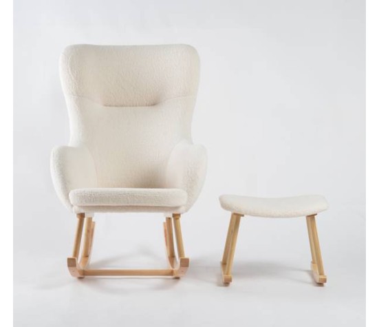 Fauteuil d'allaitement et repose pieds Sherpa