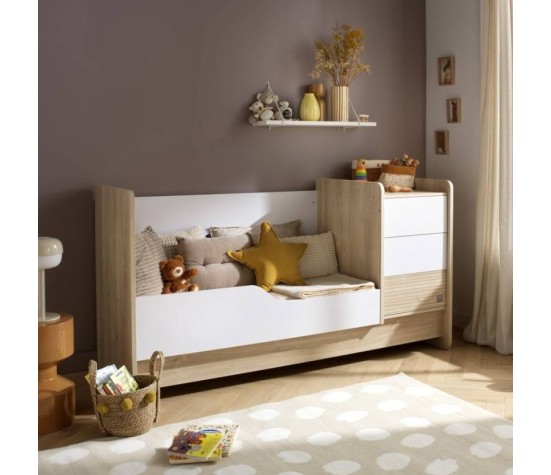 Lit Combiné évolutif 140x70 en 90x190 Paloma