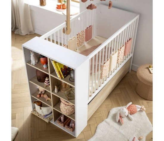 Lit bébé 120x60 transformable en 90x190 Paloma