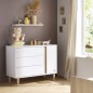 Commode bébé 3 tiroirs 1 porte Paloma Commode bébé 3 tiroirs 1 porte Paloma