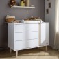 Commode bébé 3 tiroirs 1 porte Paloma Commode bébé 3 tiroirs 1 porte Paloma