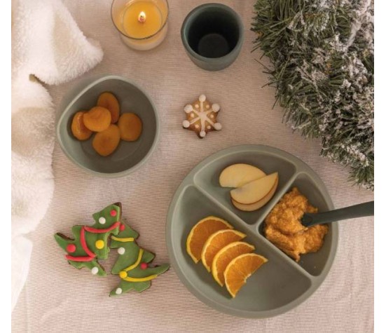 Coffret repas silicone - Sauge et Sapin