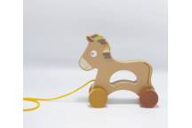 Jouet à Tirer en Bois - Cheval