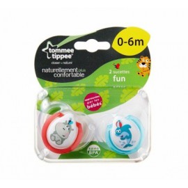Lot De 2 Sucettes Fun 0-6M Assortis