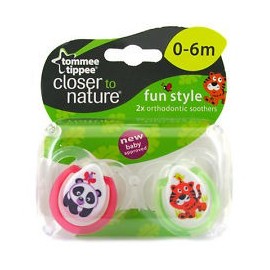 Lot De 2 Sucettes Fun 0-6M Assortis