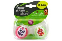 Lot De 2 Sucettes Fun 0-6M Assortis