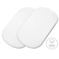 Lot de 2 Draps Housses Iora Blanc Lot de 2 Draps Housses Iora Blanc