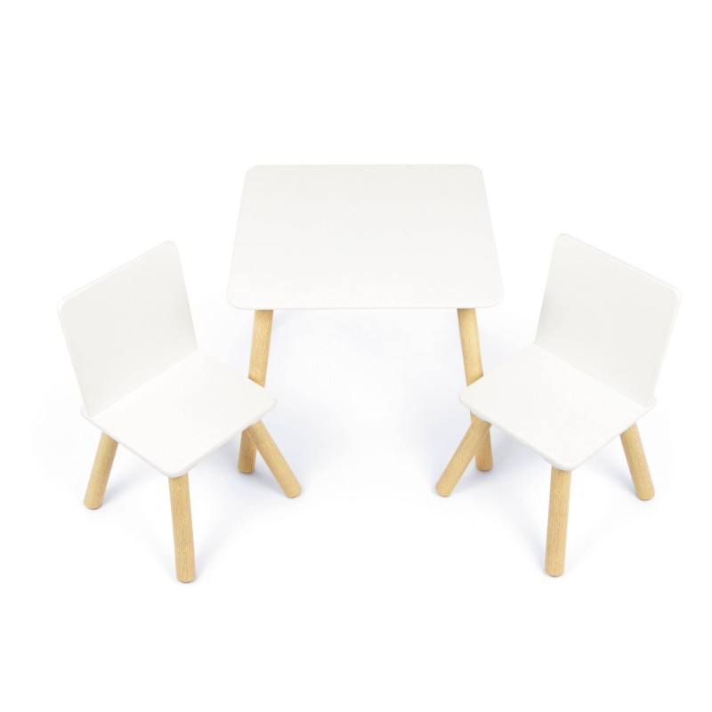 Ensemble de Table + 2 Chaises en Bois Ensemble de Table + 2 Chaises en Bois