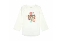 T-Shirt Anti-uv Fleurs Ecru 7-12 mois