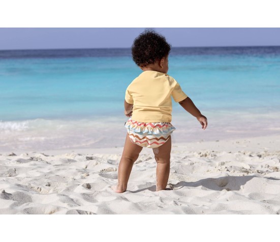 Maillot de Bain Couche Vagues Ecru 19-24 mois