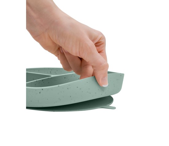 Plat à Compartiments en silicone Vert Sauge