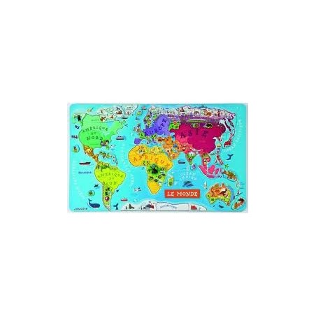 Puzzle Carte Monde Magnétique - Janod