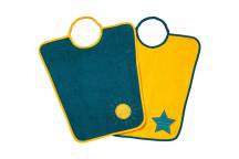 Lot de 2 Bavoirs Maternelle Soleil Etoile