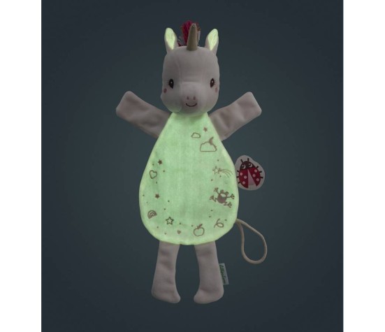 Doudou marionnette phosphorescent Lena