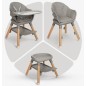 Chaise Haute Woody Beige 6 en 1 Chaise Haute Woody Beige 6 en 1