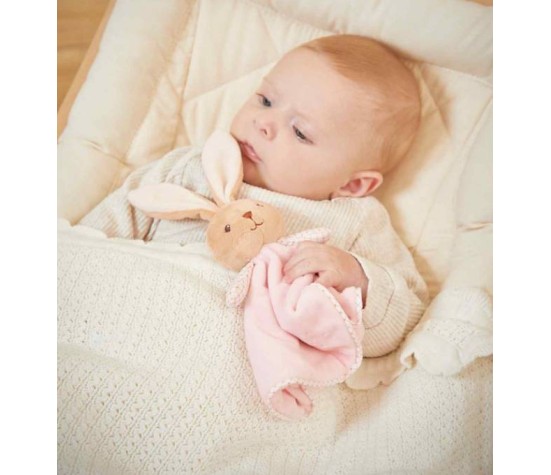 Doudou Lapin Rond Rose