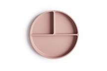 Assiette à Compartiment en Silicone Rose
