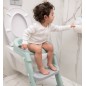 Réducteur Toilette avec échelle Lea Gris Réducteur Toilette avec échelle Lea Gris