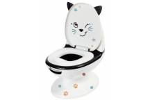 Mini Toilette Renard Noir et Blanc avec Sticker