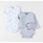 Lot de 2 Bodys Animals 0 mois Lot de 2 Bodys Animals 0 mois