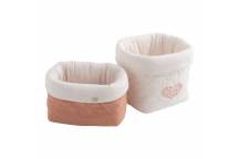Lot de 2 Panières Petit Cœur