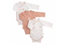 Lot de 3 bodies 0 mois Petit Cœur