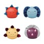 Set de 4 Balles Doudous Les amis Dinos Set de 4 Balles Doudous Les amis Dinos