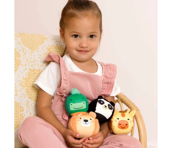 Set de 4 Balles Doudou Jungle Les Dooballs