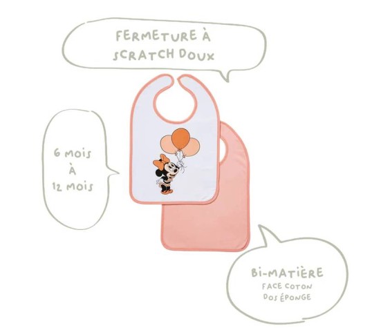 Lot de 2 Bavoirs - Minnie by the Seashore