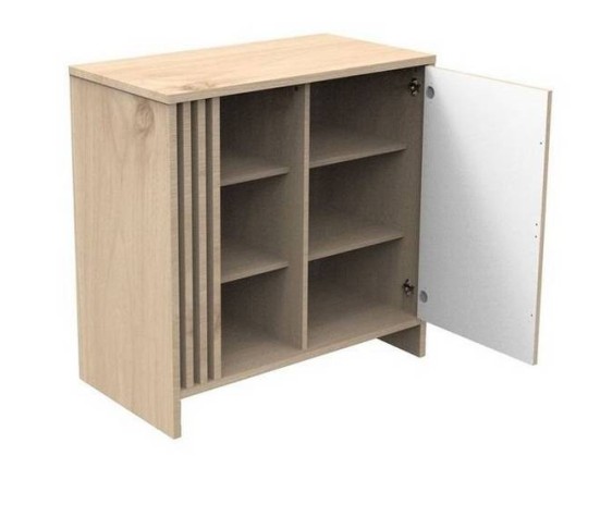 Commode 1 Porte 3 Niches Tokyo Blanche
