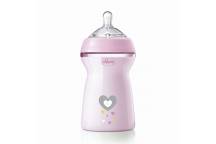 Biberon Natural Feeling 6 mois+ 330 ml Rose