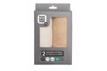 Lot De 2 Housses Matelas A Langer Sable Et Caramel