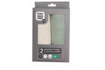 Lot De 2 Housses Matelas A Langer Sable Et Vert