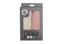 Lot De 2 Housses Matelas A Langer Sable Et Vieux Rose