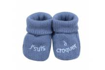 Chaussons Je Suis a Croquer Bleu