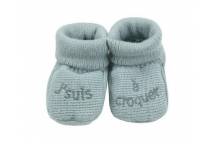 Chaussons Je Suis a Croquer Sauge