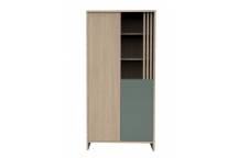 Armoire 2 Portes 1 Niche Vert Sauge Tokyo