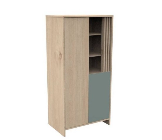 Armoire 2 Portes 1 Niche Vert Sauge Tokyo