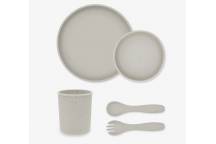 Coffret Repas Silicone Platiniumm Sable (5 Pièces)