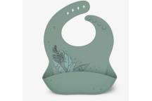 Bavoir Silicone Flora Vert Sauge