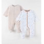 Lot De 2 Pyjamas Bébé Velours Funny Dino 1M Lot De 2 Pyjamas Bébé Velours Funny Dino 1M