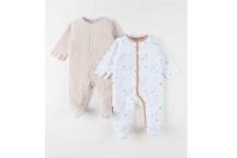 Lot De 2 Pyjamas Bébé Velours Funny Dino 1M