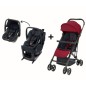 Poussette Easylife Rouge + Siège auto Salia Elite Noir