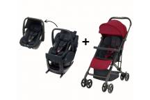 Poussette Easylife Rouge + Siège auto Salia Elite Noir